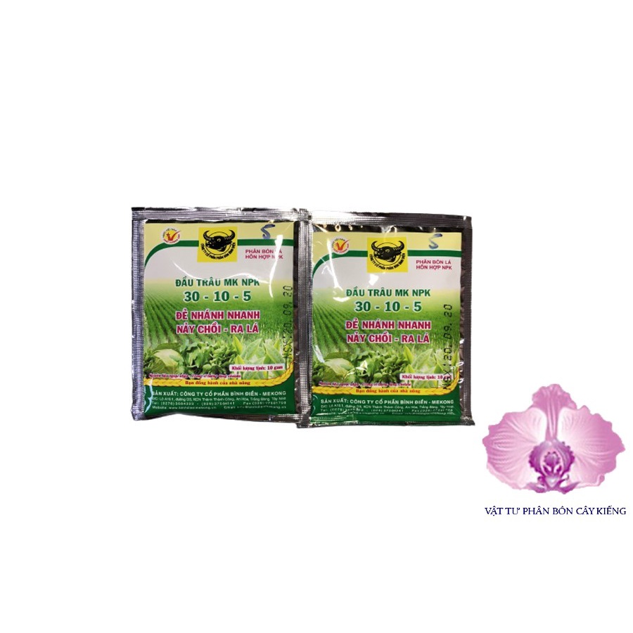 Phân Bón Lá Hỗn Hợp NPK Đầu Trâu MK-NPK 30-10-5 - #315A# 10g
