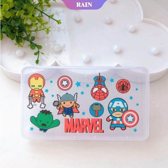 SANRIO 1 Hộp Đựng Khẩu Trang Họa Tiết Hoạt Hình Marvel Nhỏ Gọn Tiện Dụng