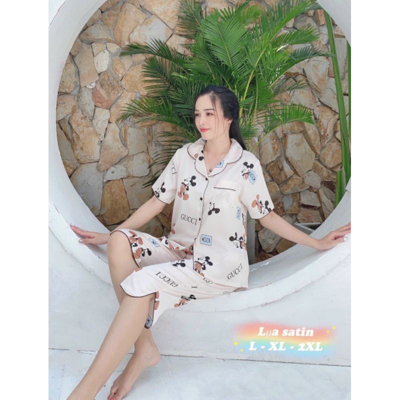 PYJAMA LỤA SATIN LỬNG