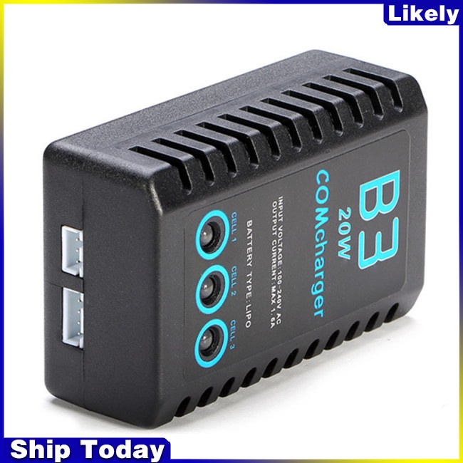 Bộ Sạc Pin Cân Bằng B3 20W 11.1V 2S- 3S Lipo Cho Máy Bay Điều Khiển Từ Xa