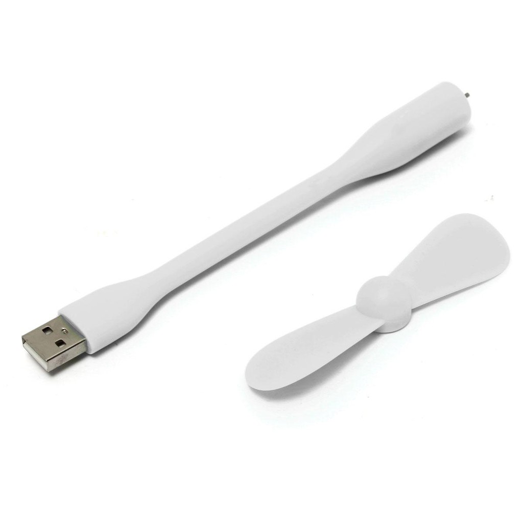Quạt mini 2 cánh dùng nguồn USB uốn dẻo (Trắng) 1000000355