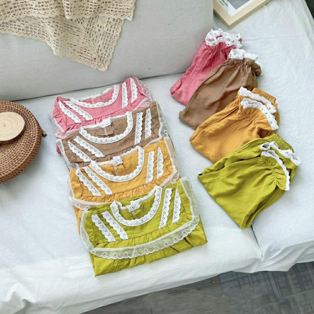 Bộ pizama thô mềm cho bé gái