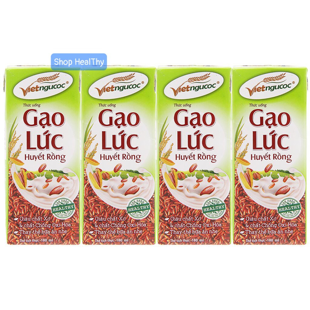 [ĐƠN HOẢ TỐC] 10 Lốc Gạo Lức Huyết Rồng Việt Ngũ Cốc Lốc 4 Hộp - 180ml/Hộp