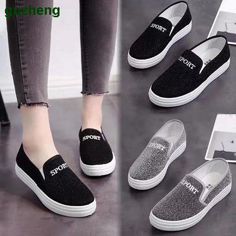 Giày Vải Canvas Một Mảnh Đế Bằng Phong Cách Bắc Kinh Cổ Điển Thời Trang Mùa Xuân Cho Nữ