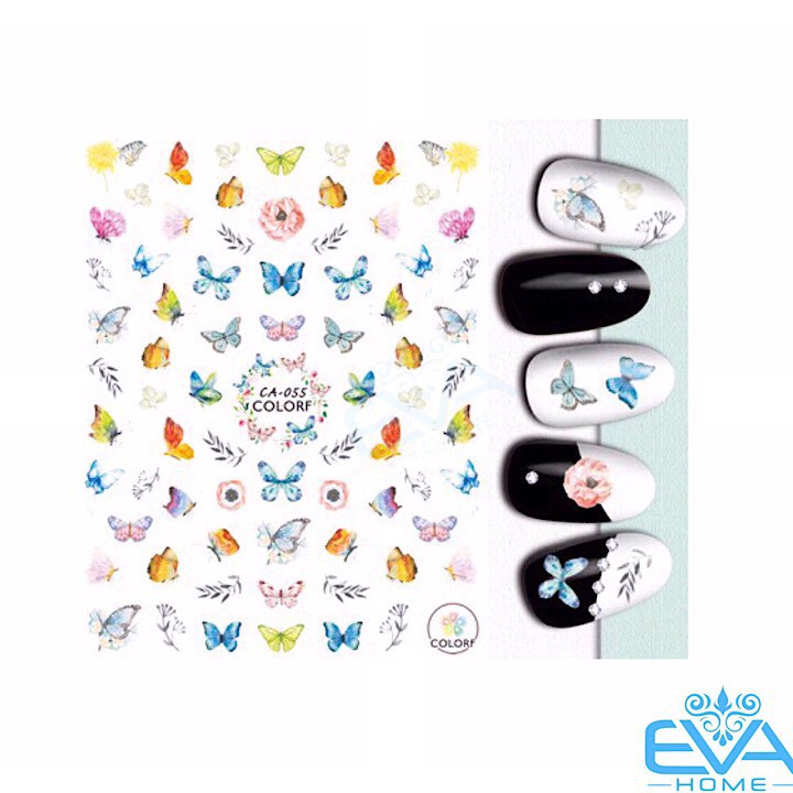 Decal Dán Móng Tay 3D Nail Sticker Hoạ Tiết Bướm Butterfly CA055