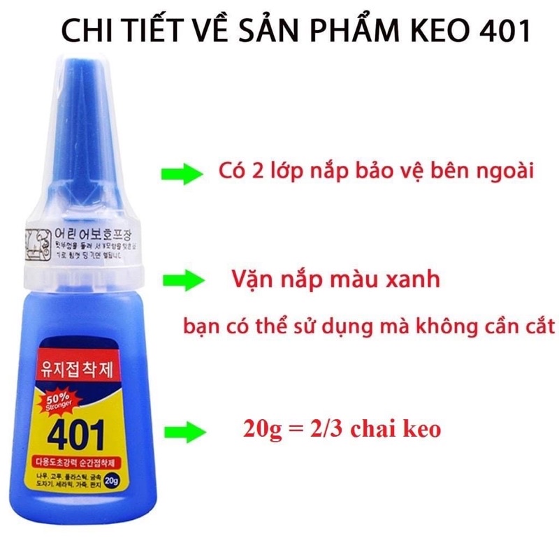 Keo dán móng 401 siêu chắc, keo gắn đá phụ kiện nail [Thanh Vy Nail]