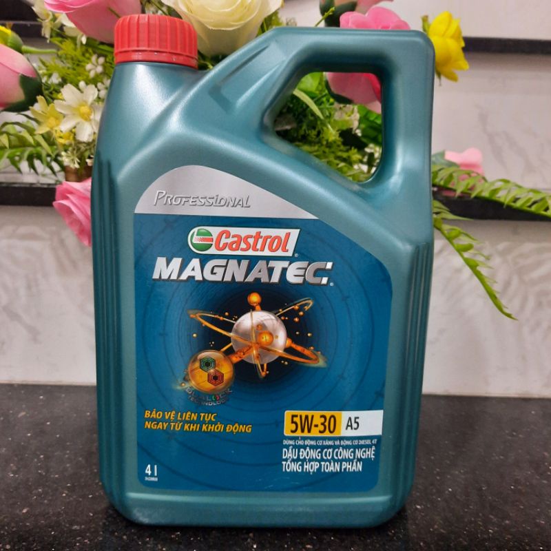 Hàng chính hãng] Dầu nhớt động cơ Castrol 5W30 tổng hợp toàn phần 5W30 - Castrol Magnatec