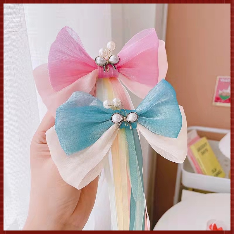 Kẹp Tóc Nơ Tua Rua Kiểu Hán Phục Dễ Thương Cho Bé Gái