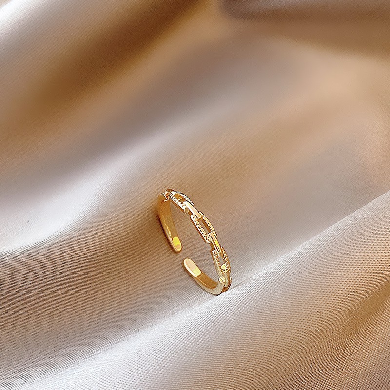 Nhẫn nữ vàng đính đá cá tính đơn giản kích cỡ Free Size ORI N901