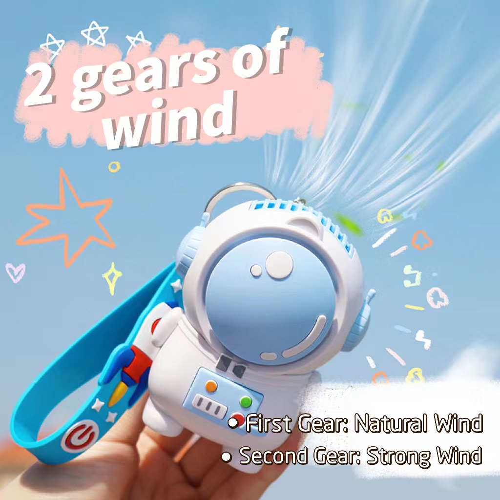 Quạt Mini Cầm Tay Để Bàn Hình Phi Hành Gia Không Cánh Tiện Dụng