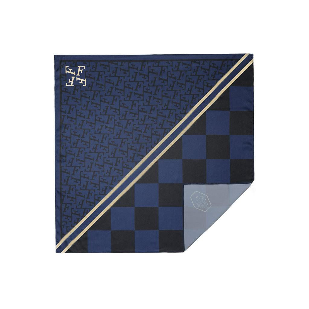 FRONT The Knight New Wave Square Scarf D523 - BLUE ♟ Khăn FRONT chất liệu lụa Latin màu xanh