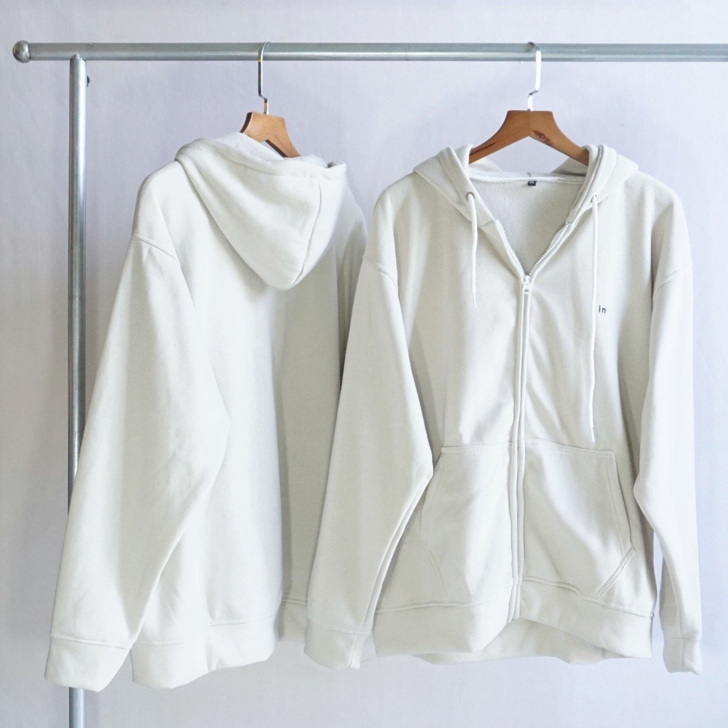 [sẵn] Áo khoác tay dài form rộng in chữ IN (ảnh thật tại shop) Tanazi Closet