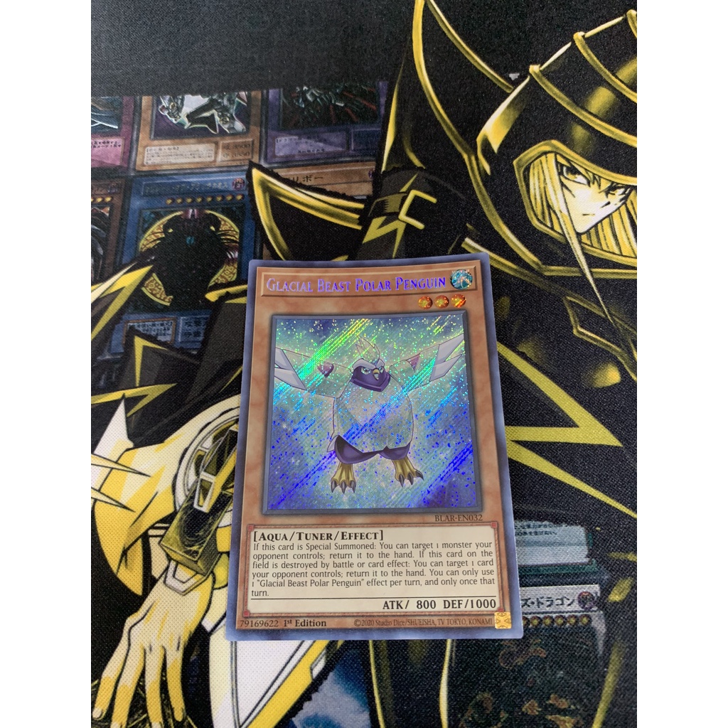 Thẻ Bài Yugioh: Glacial Beast Polar Penguin - BLAR-EN032 - Secret Rare 1st Edition