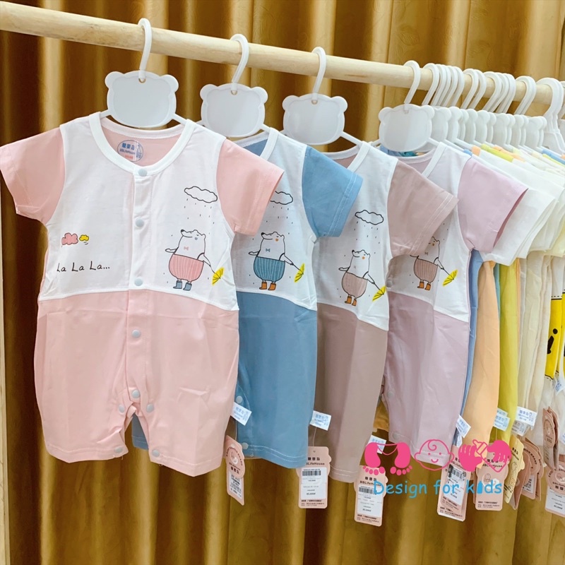 Bodysuit cho bé, bộ body đùi xuất dư vải mỏng mát cho bé trai và bé gái