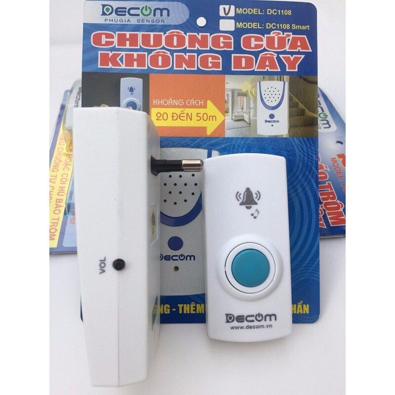 Chuông cửa không dây Decom chuông pin hàng sịn