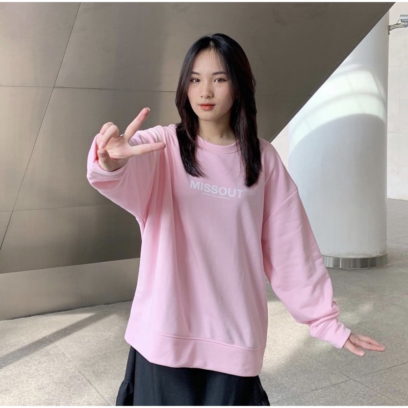 Áo sweater missout unisex nam nữ chất nỉ Cua cotton áo missout tay dài nỉ cua unisex kunshop 2009
