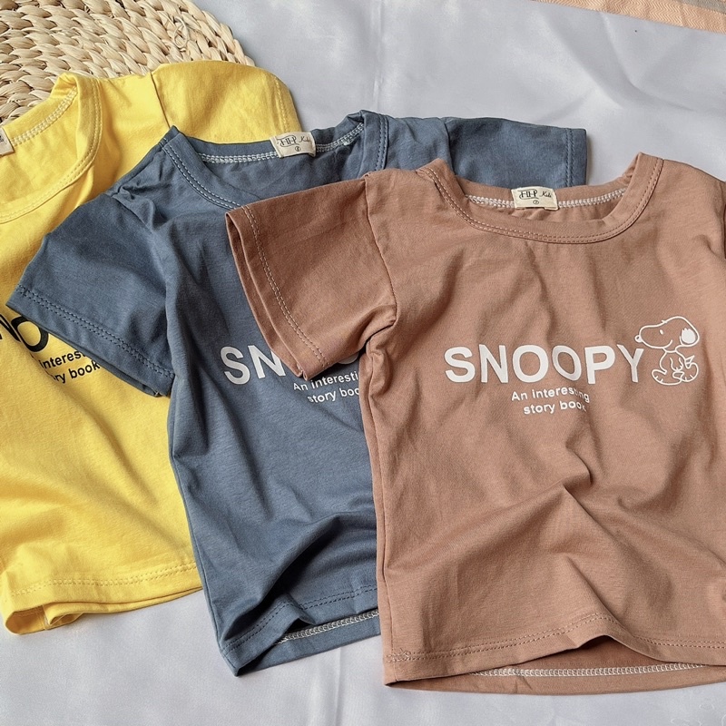 Áo phông ngắn tay cho bé chất liệu mềm mát in hình dễ thương cho bé