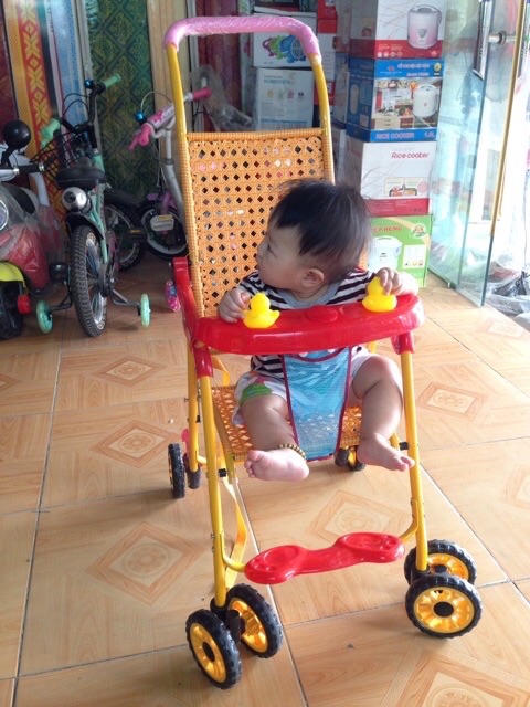 Xe mây gấp#xe mây