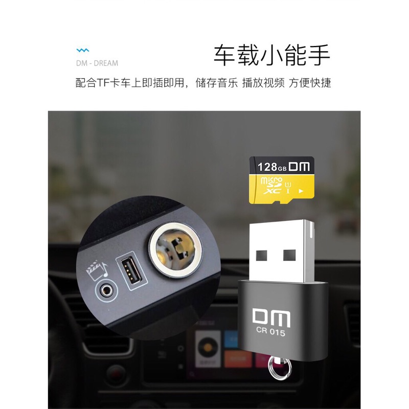 Đầu Đọc Thẻ Nhớ Mini 2.0 Bằng Kim Loại Chuyên Dụng Cho Xe Hơi