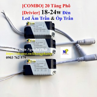 [COMBO] 20 Tăng Phô [Drivier] 18-24w Đèn Led Âm Trần và Ốp Trần