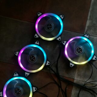 fan led ring 12cm coolman RGB 1 vòng 366 hiệu ứng bão giá