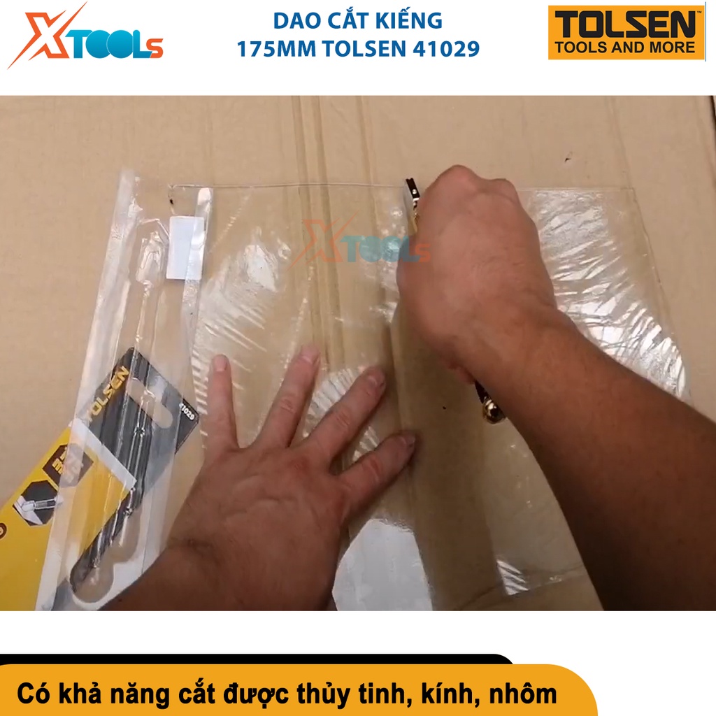 Dao cắt kiếng 175mm Tolsen 41029, độ mòn lưỡi 6.000M, hệ thống cấp dầu tự động, thân cắt kính nặng [CHÍNH HÃNG][XTOOLS]