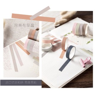 Set washi tape màu đơn giản