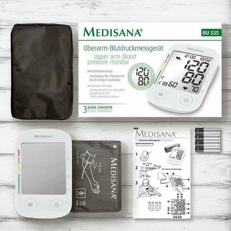 (Hàng Đức) Máy đo huyết áp Medisana BU535 - đời mới nhất của Medisana