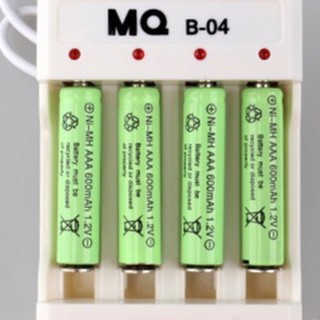 Sạc PIN Pin 2A, 3A ( Sạc Pin Tiểu, Sạc Pin Đũa, Sạc Pin AAA ) Qua Cổng USB - Sạc 4 Pin Cùng Lúc MQB04