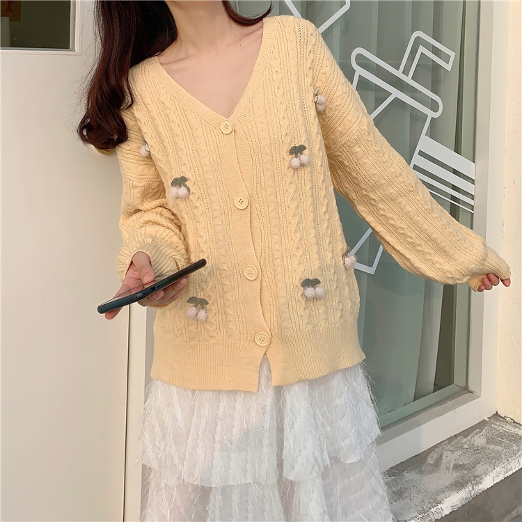 Áo Khoác Len Cardigan Dáng Rộng Dễ Thương Phong Cách Hàn Quốc Thời Trang Xuân Thu | BigBuy360 - bigbuy360.vn