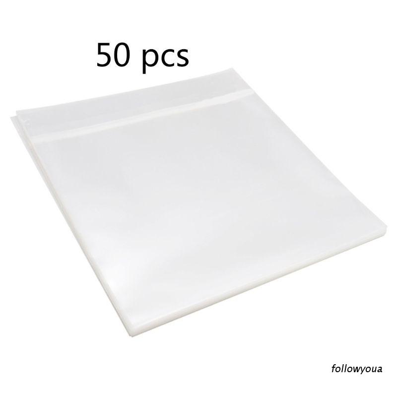 Set 50 túi đựng bảo vệ đĩa than LP vinyl kích thước 12"