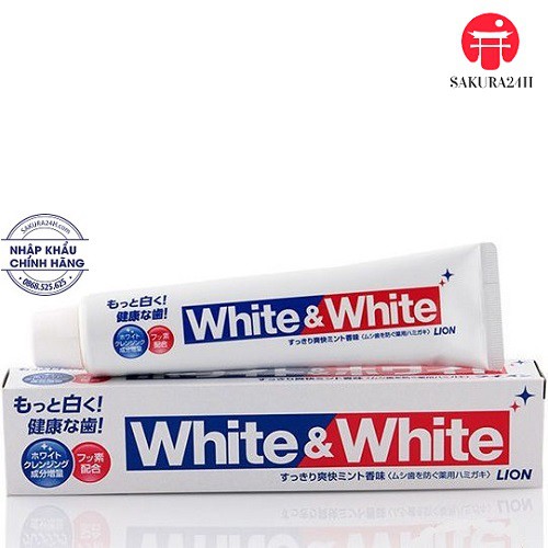 KEM ĐÁNH RĂNG NGƯỜI LỚN WHITE AND WHITE 150G