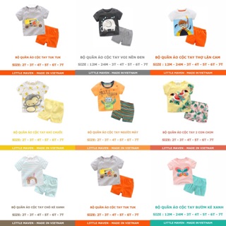Bộ quần áo cộc tay mẫu mới Little Maven VN sz từ 2-7T