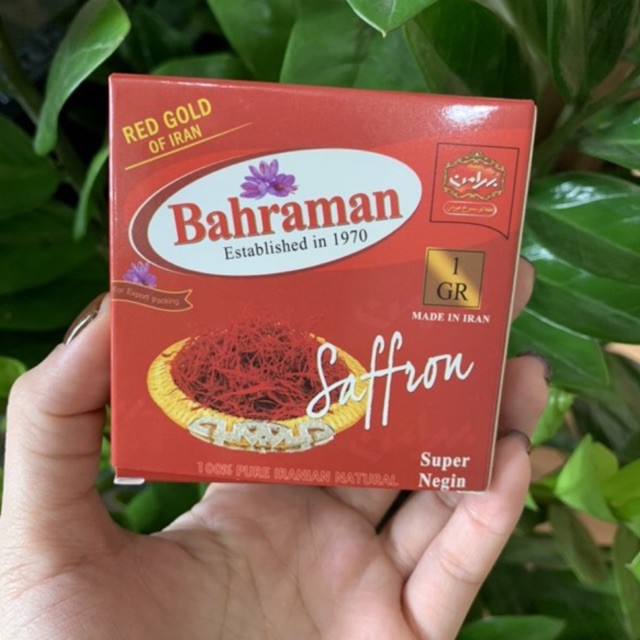 Nhụy hoa nghệ tây Saffron Super Negin Bahraman hộp thiếc 1g