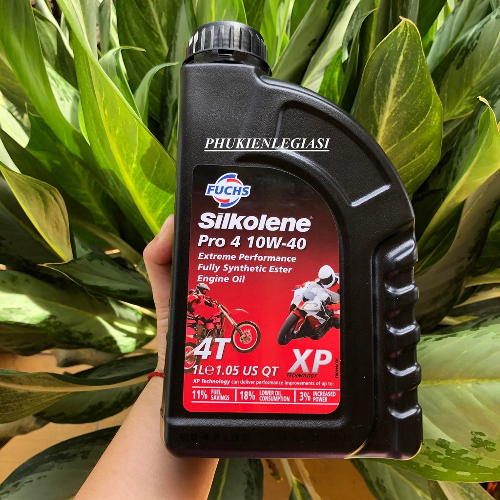 Nhớt Fuchs Silkolene Pro 4 10w40 xe số tổng hợp toàn phần nhập khẩu Vương Quốc Anh