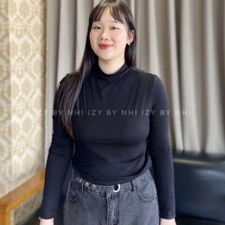 Áo giữ nhiệt bigsize cổ lọ thun mỏng nhẹ - izybynhi