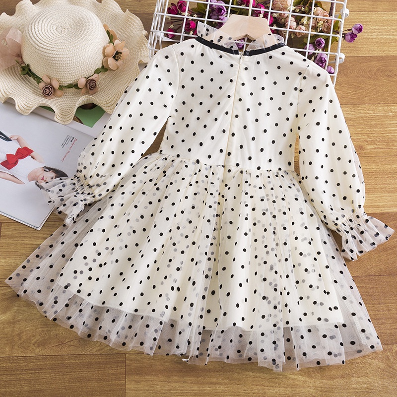 Váy Trẻ Em Bé Gái Chấm Bi Thời Trang akku