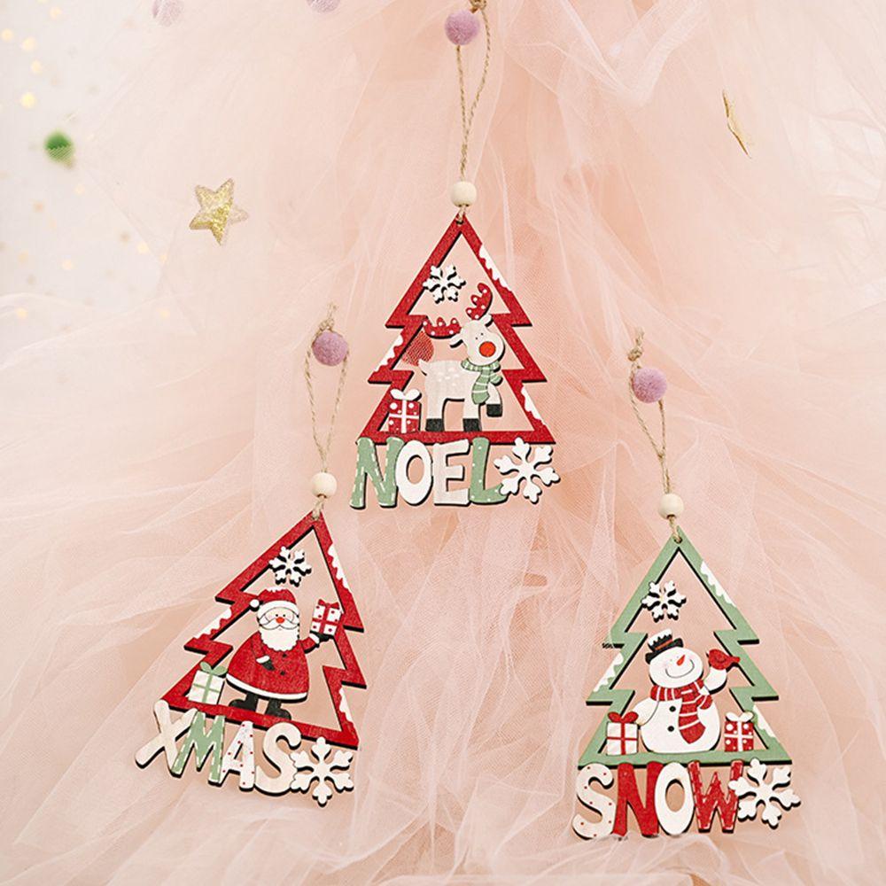 CONOPERY Phụ Kiện Trang Trí Giáng Sinh Bằng Gỗ Sáng Tạo DIY