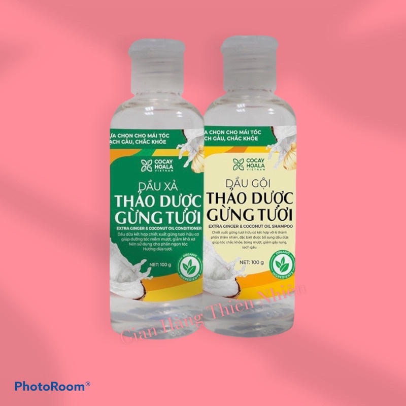 Dầu Gội Thảo Dược Gừng Dừa Hữu Cơ- 120ml