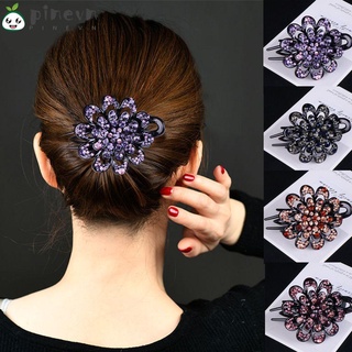 Kẹp Tóc Mỏ Vịt Đuôi Dài Đính Đá Pha Lê Hình Trái Bơ Cổ Điển Nhiều Màu Sắc Thời Trang Cho Nữ
