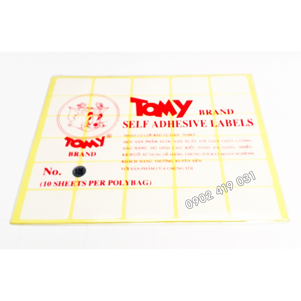 5 Xấp Giấy Decal Tomy 105 [ 1 Xấp 300 Tem 25 x 37mm ]