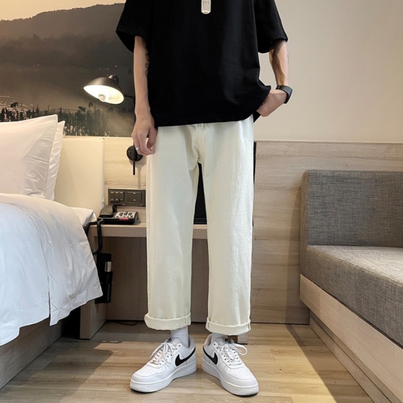 Quần Jeans, Quần jeans baggy rách gối R03 nam ống suông, rộng, hottrend 2021-XX MENS FASHION!