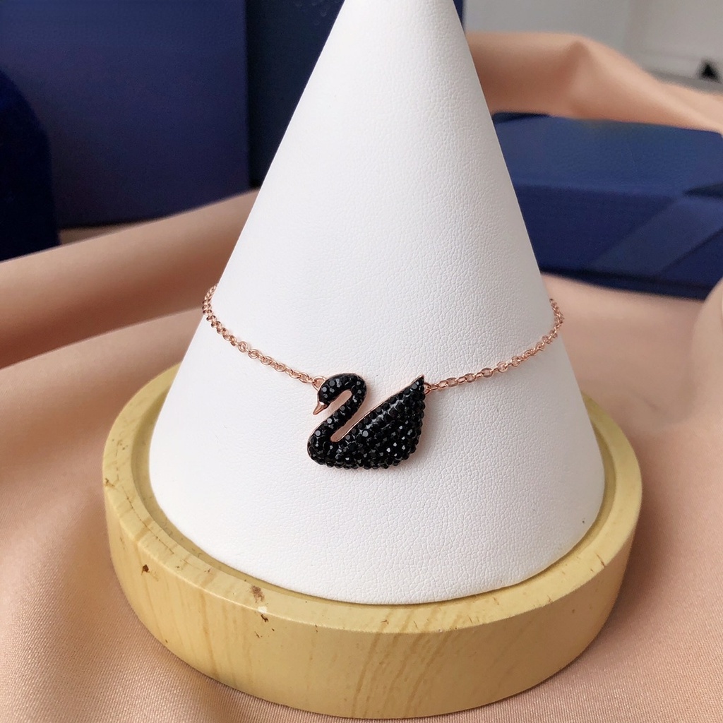 FREE SHIP Dây Chuyền Nữ WILLFAN Iconic Swan Necklace Fashion Black Swan Necklace Crystal FASHION cá tính Trang sức trang sức đeo THỜI TRANG
