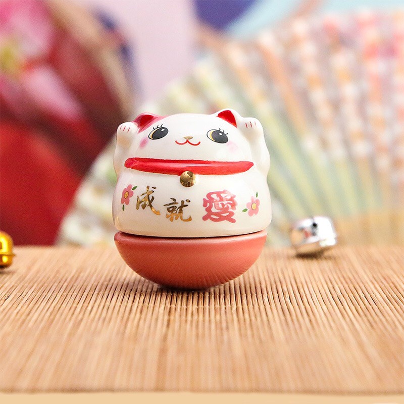Mèo thần tài lật đật 7 cm nhiều màu