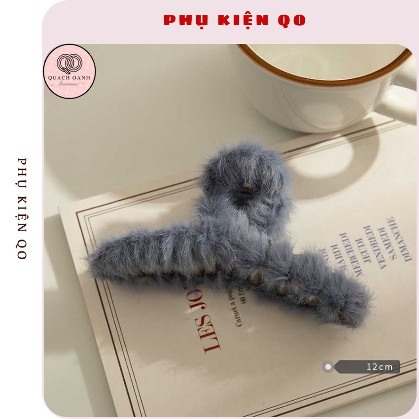 Kẹp Tóc Càng Cua Lông Cừu Cao Cấp Màu Sắc Ngọt Ngào - Phụ Kiện QO KEP36
