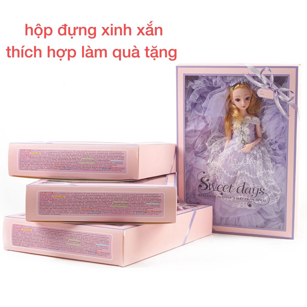 Búp bê barbie elsa 30cm cỡ lớn có khớp búp bê công chúa đồ chơi cho bé gái BOBIKIDS BE02