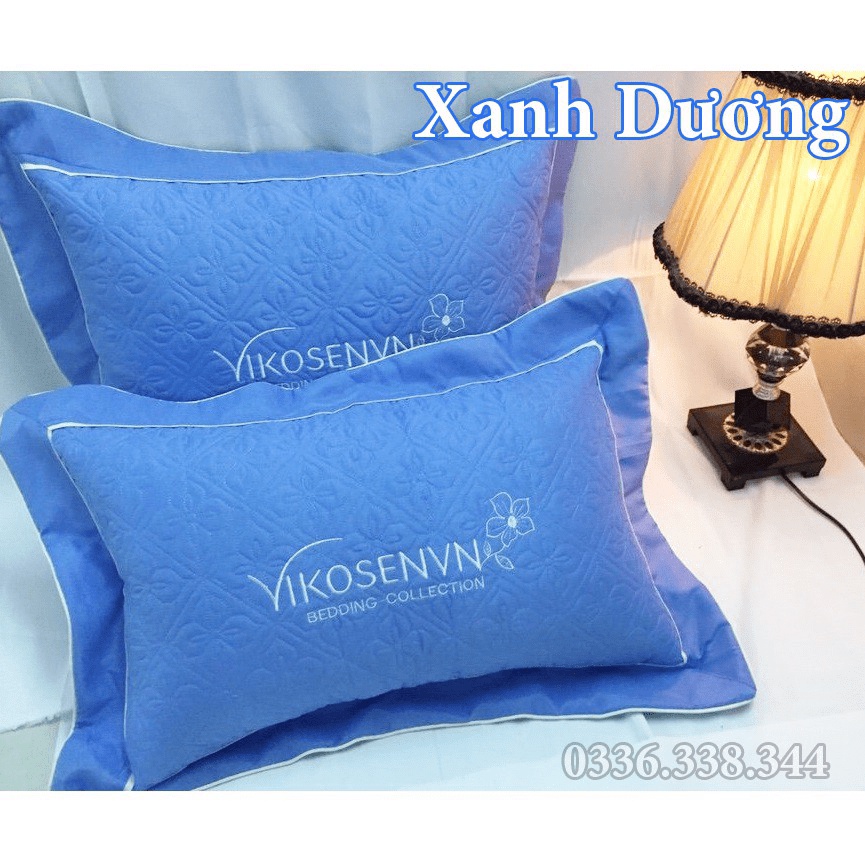 Combo 2 vỏ gối thêu Sunzin Satin kích thước 45x65cm