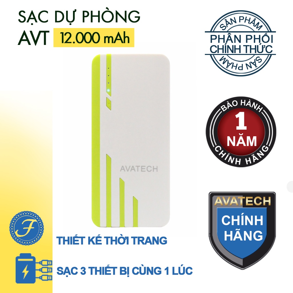 Pin sạc dự phòng AVATECH 12000mAh