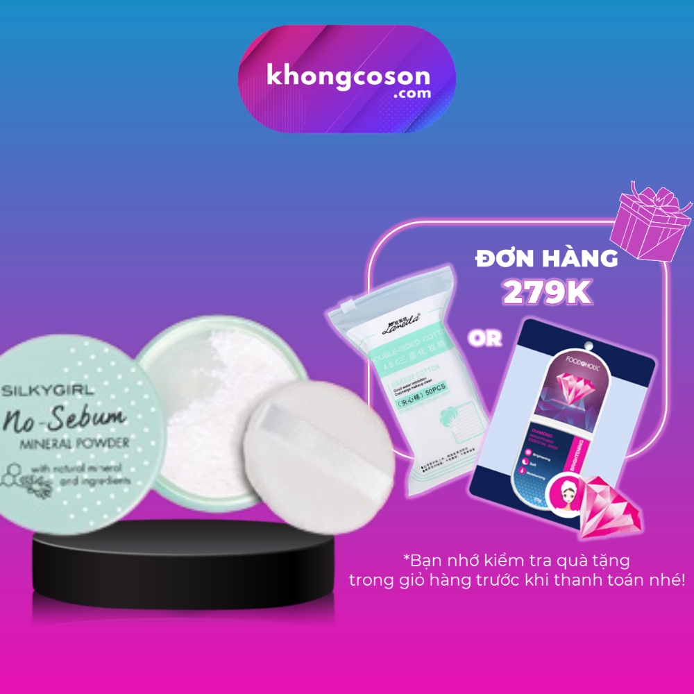 Phấn Phủ Khoáng Kiềm Dầu Silkygirl No-Sebum Mineral Powder 5g - Khongcoson