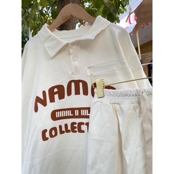 Sét Bộ Thể Thao Polo Named Dáng Rộng Áo Nỉ Có Cổ Unisex Dầy Dặn Siêu Chất( Hàng Sẵn)